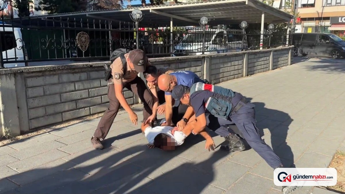 Bolu'da İnşaatta başlayan kavga polis merkezi önünde sürdü