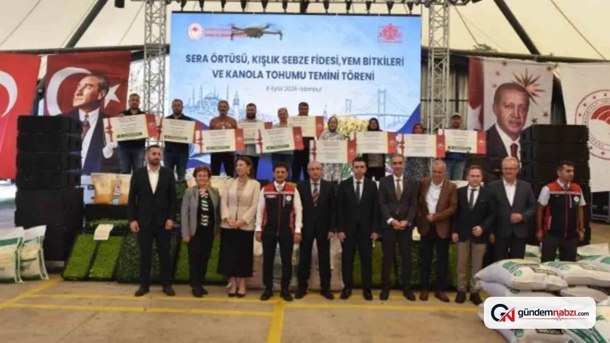 İstanbul'da çiftçilere sera örtüsü, fide ve kanola tohumu desteği sağlandı