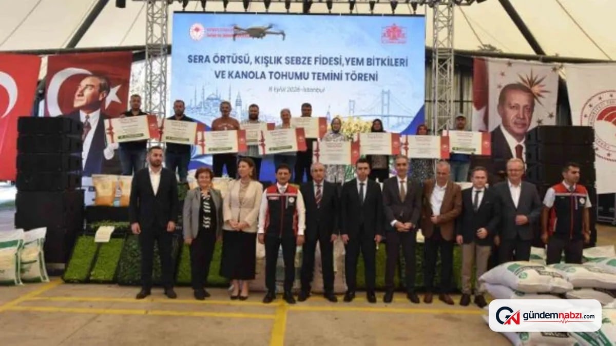 İstanbul'da çiftçilere sera örtüsü, fide ve kanola tohumu desteği sağlandı