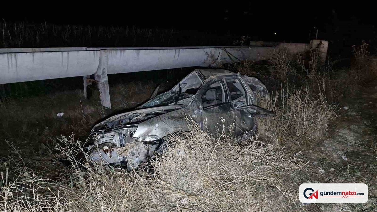 Karaman'da takla atan otomobilden fırlayan kişi öldü