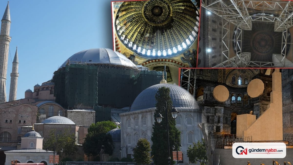 Ayasofya'da geçici ziyaret yerleri değişiyor