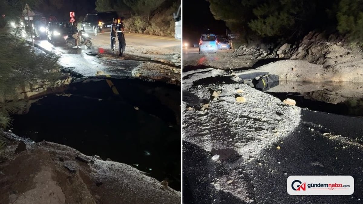 Muğla Bodrum'da su isale hattında patlama oldu