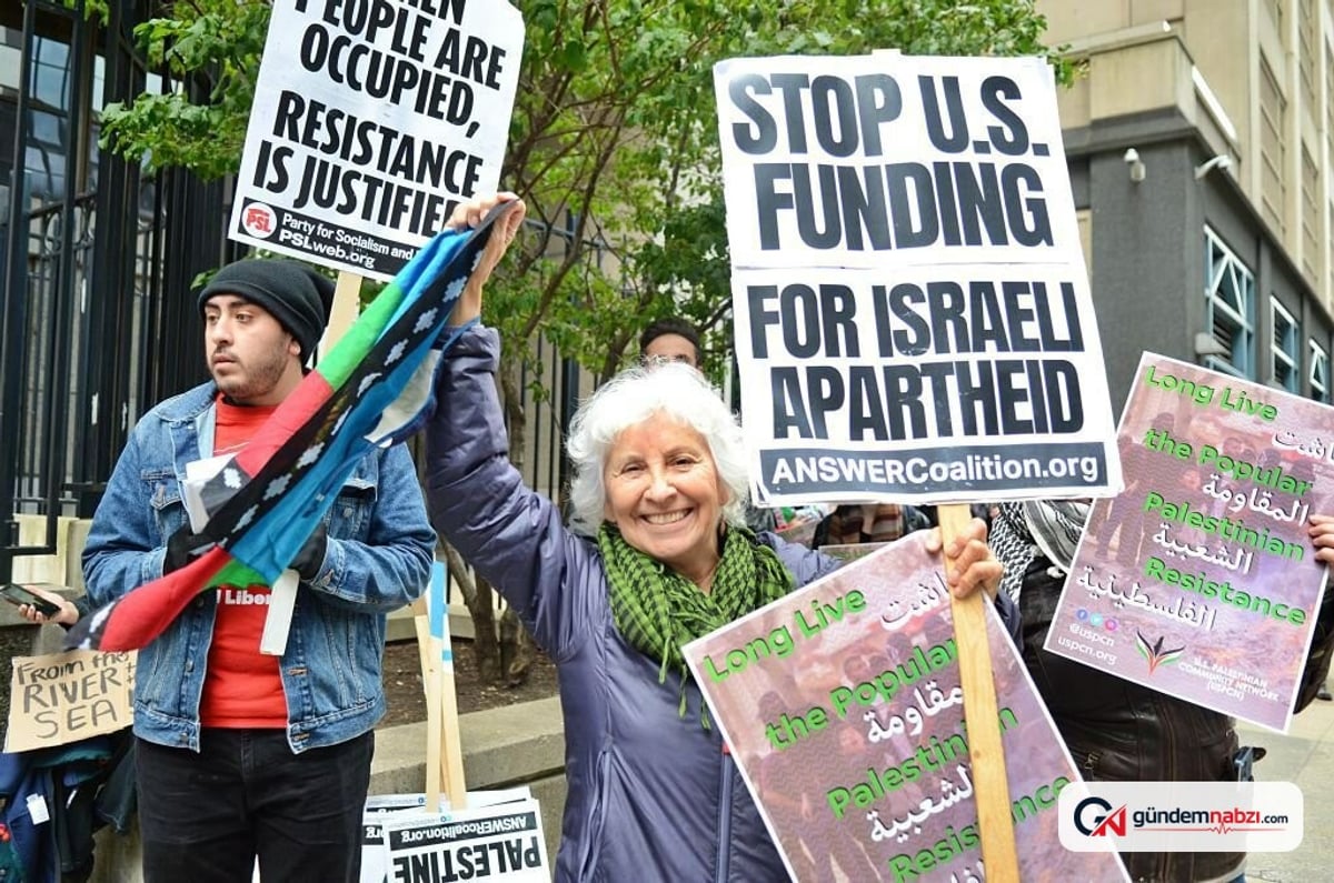 Washington'da Filistin destekçilerinden Beyaz Saray önünde eylem