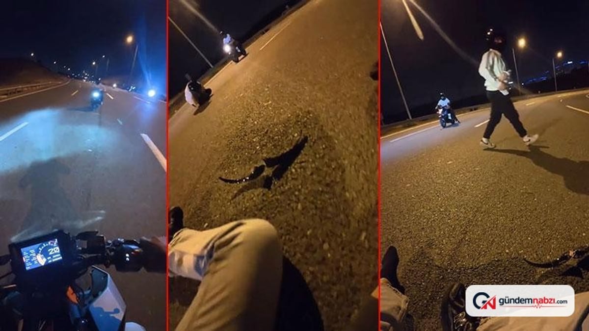 İstanbul'da iki motosikletin kafa kafaya çarpışması