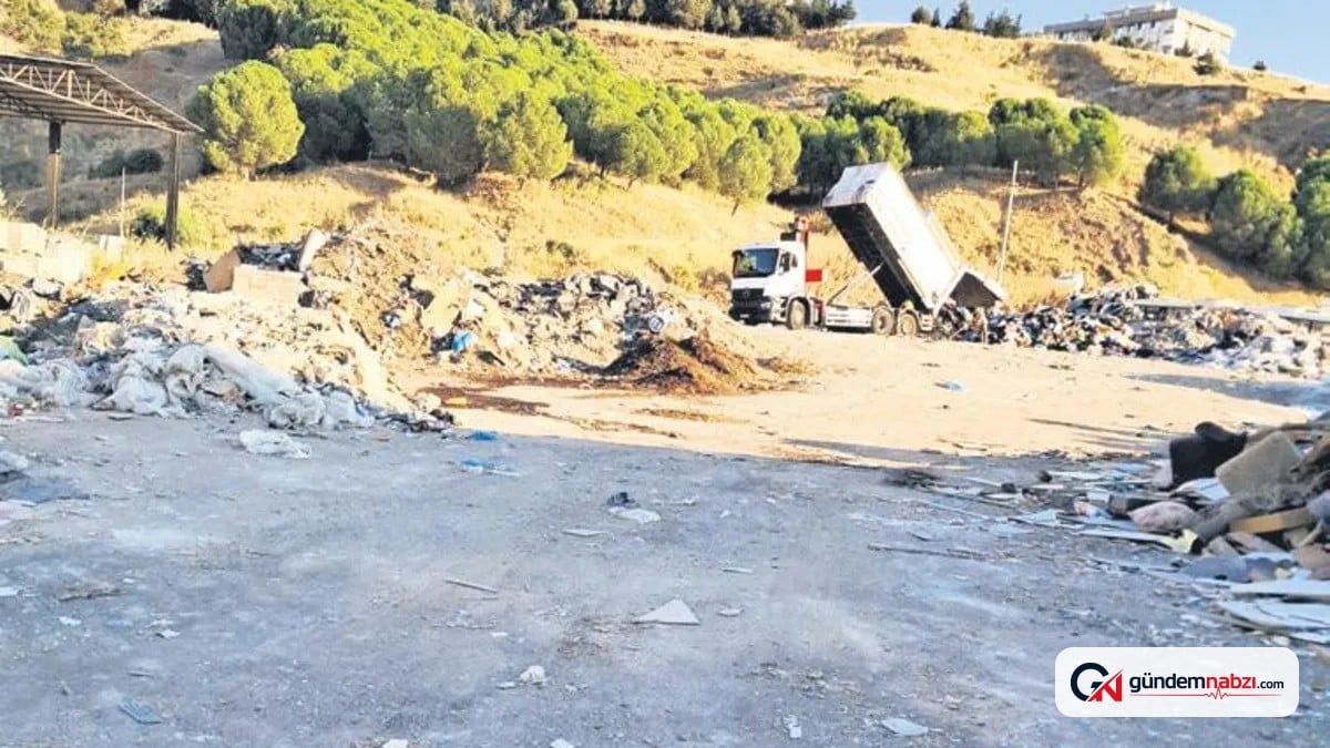 Çiğli'de okul yanına moloz ve çöp dökümü