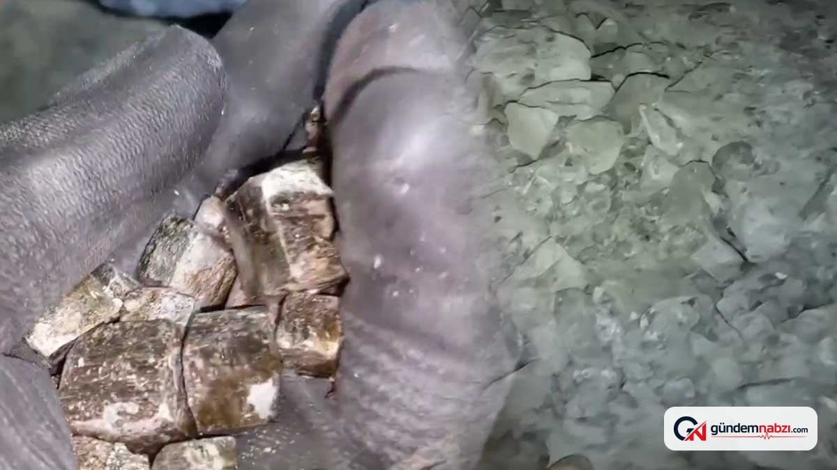Maden tünelindeki çöken duvarın ardında dev piritler bulundu