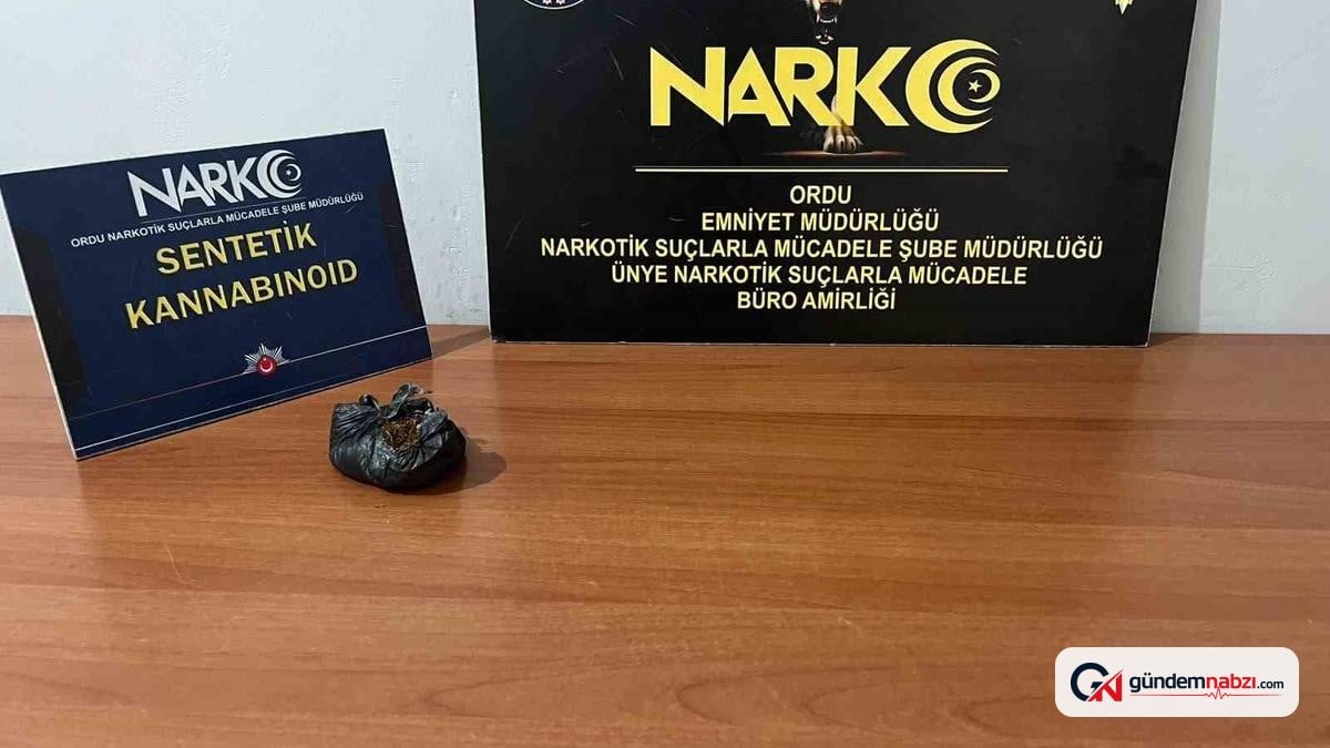 Ordu'da uyuşturucu operasyonunda 1 kişi tutuklandı