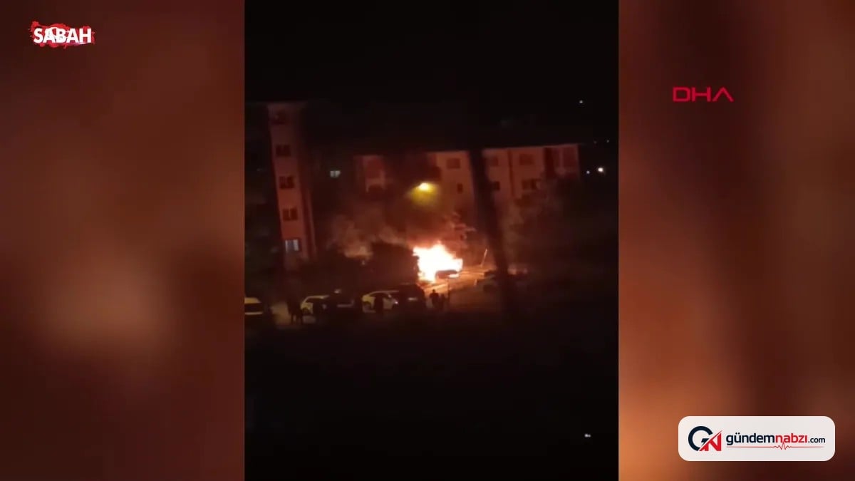 Batman'da park halindeki otomobil yandı