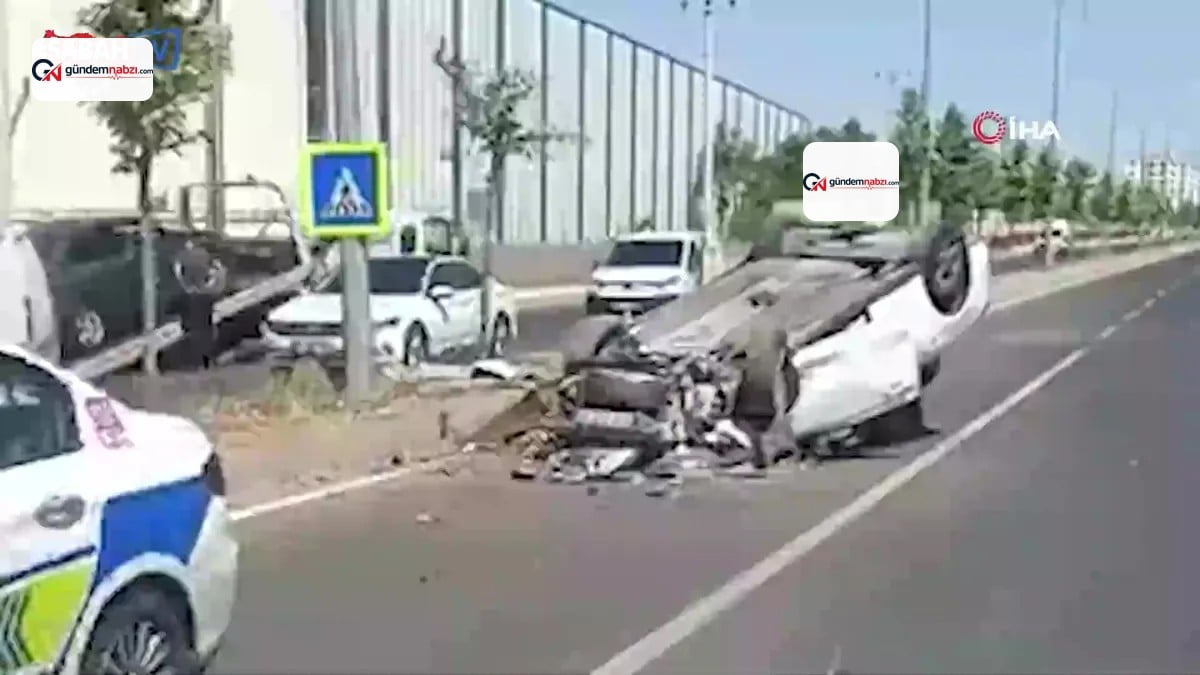 Diyarbakır'da otomobil takla attı: 1 yaralı