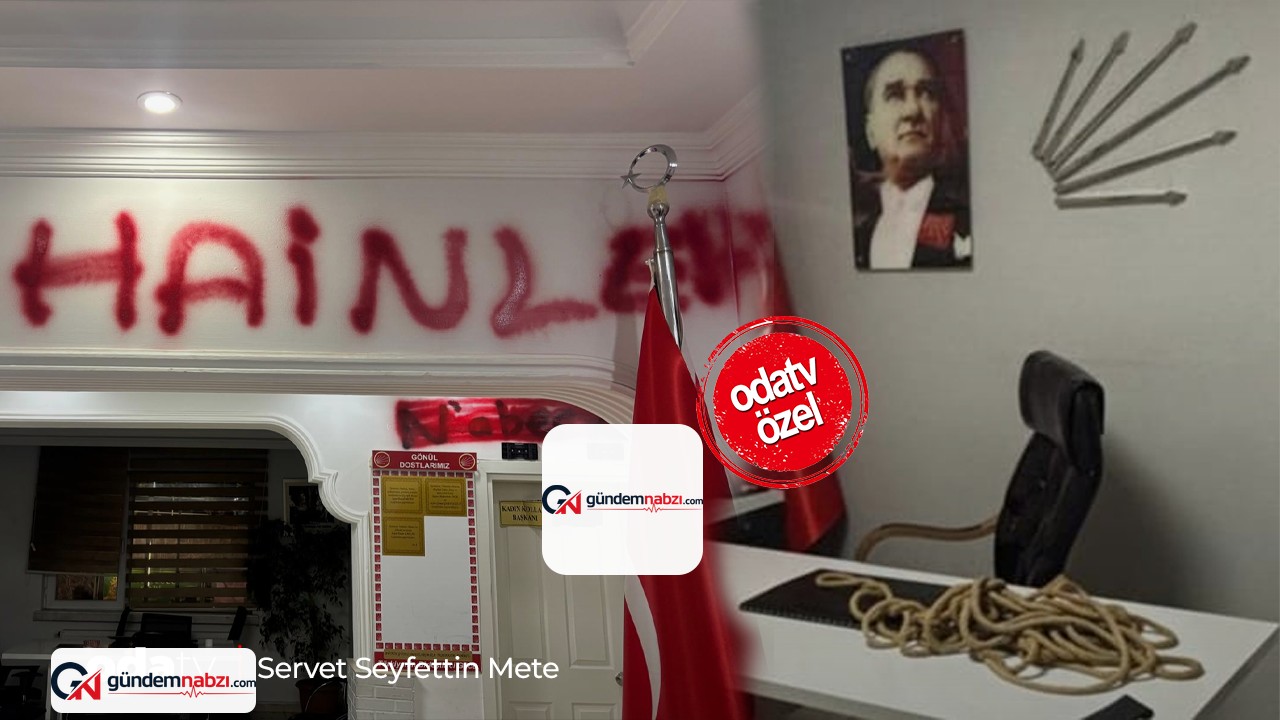 Mamak'ta CHP Parti binasında tahribat: İdam ipi bırakıldı