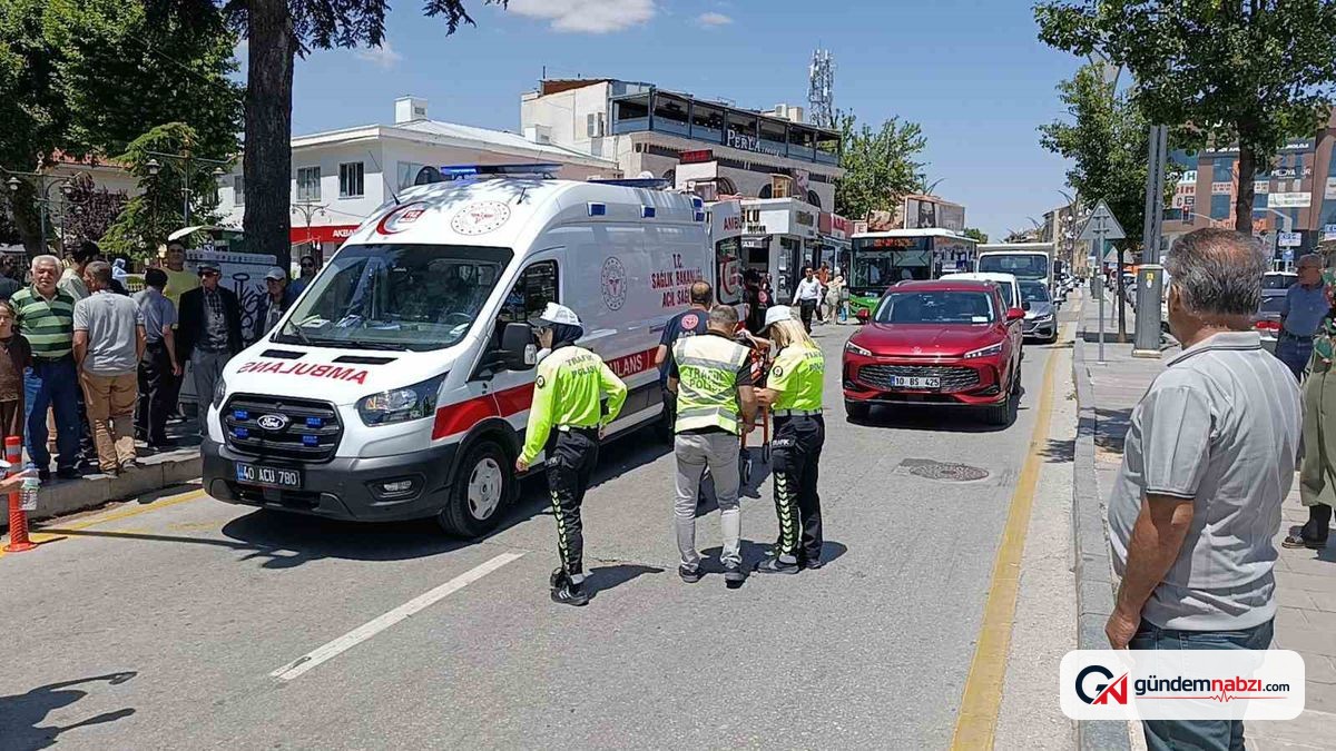 Kırşehir'de otomobilin çarptığı yaya yaralandı
