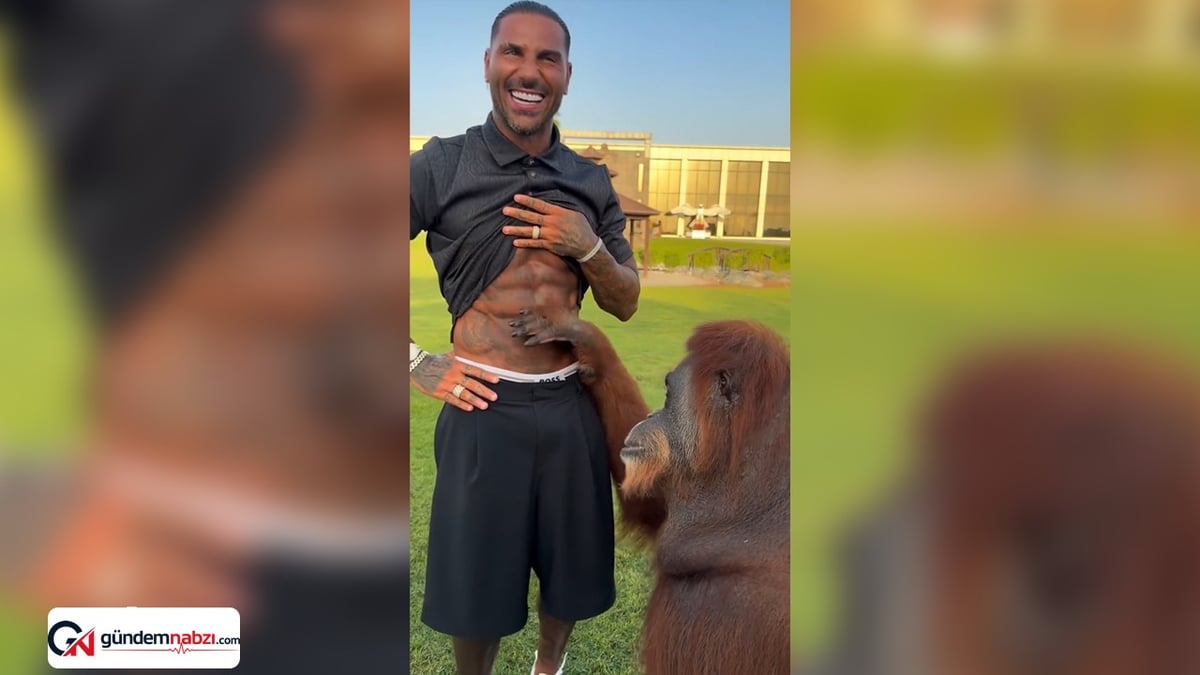 Ricardo Quaresma'nın orangutanla ilginç anları