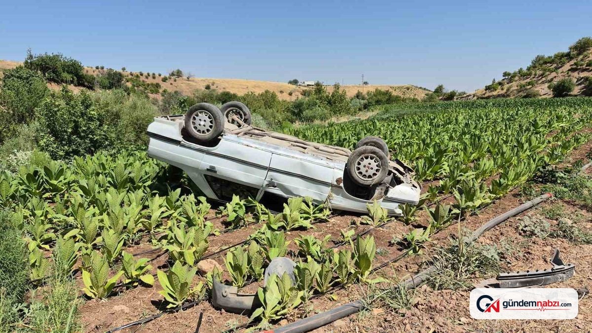 Adıyaman'da takla atan otomobilde 3 kişi yaralandı