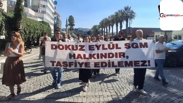 İzmir'de SGK çalışanlarından bina devrine karşı eylem
