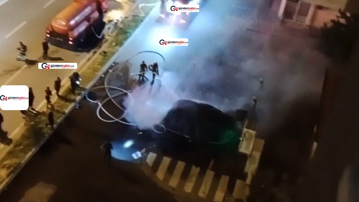 Kayseri'de alev alan elektrikli araç müdahale sırasında patladı