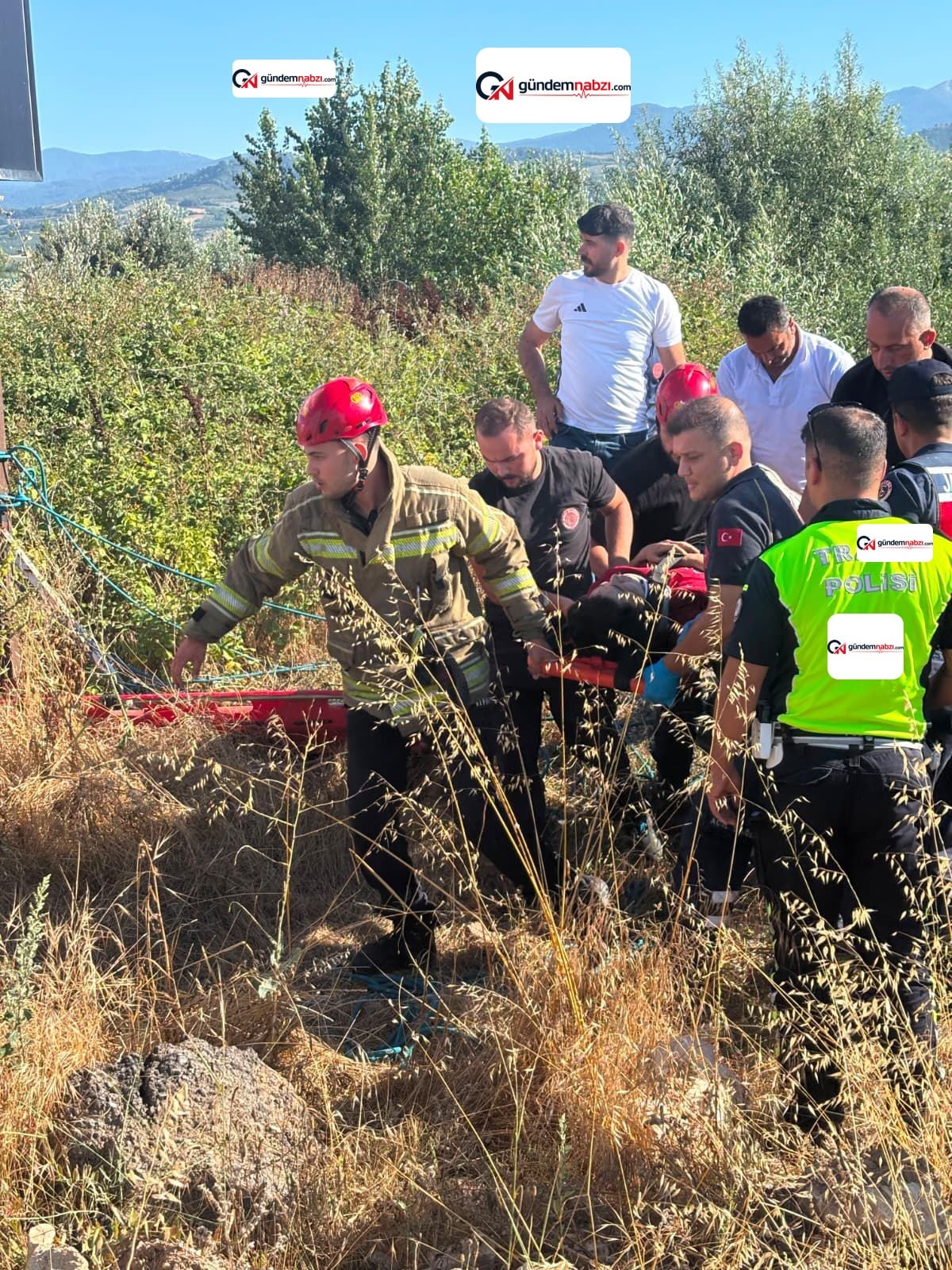 Bursa'da dere yatağına uçan motosikletin sürücüsü yaralandı