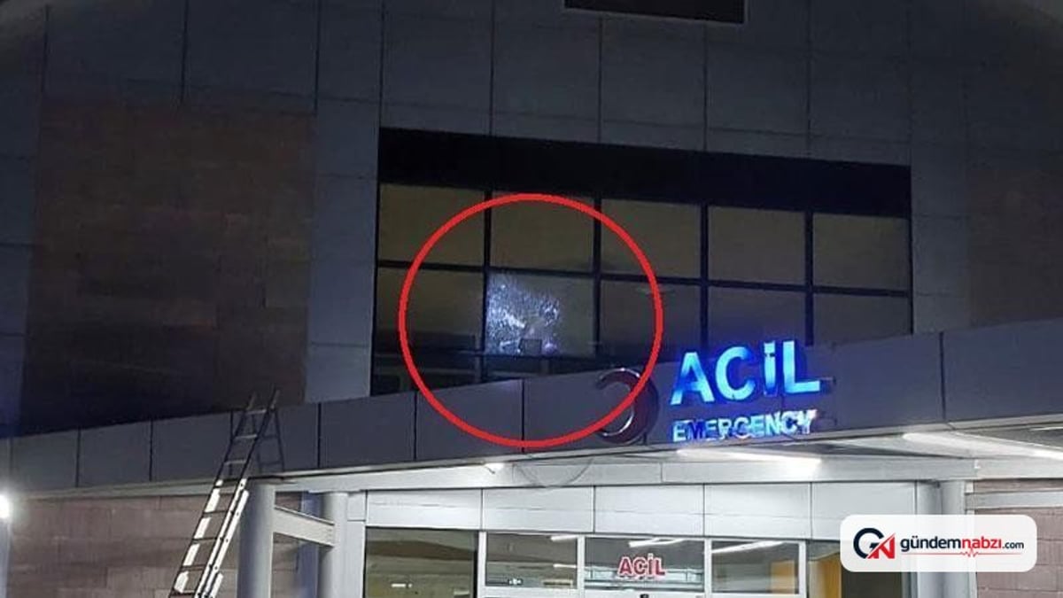 Samsun'da Hastane camına mermi isabet etti
