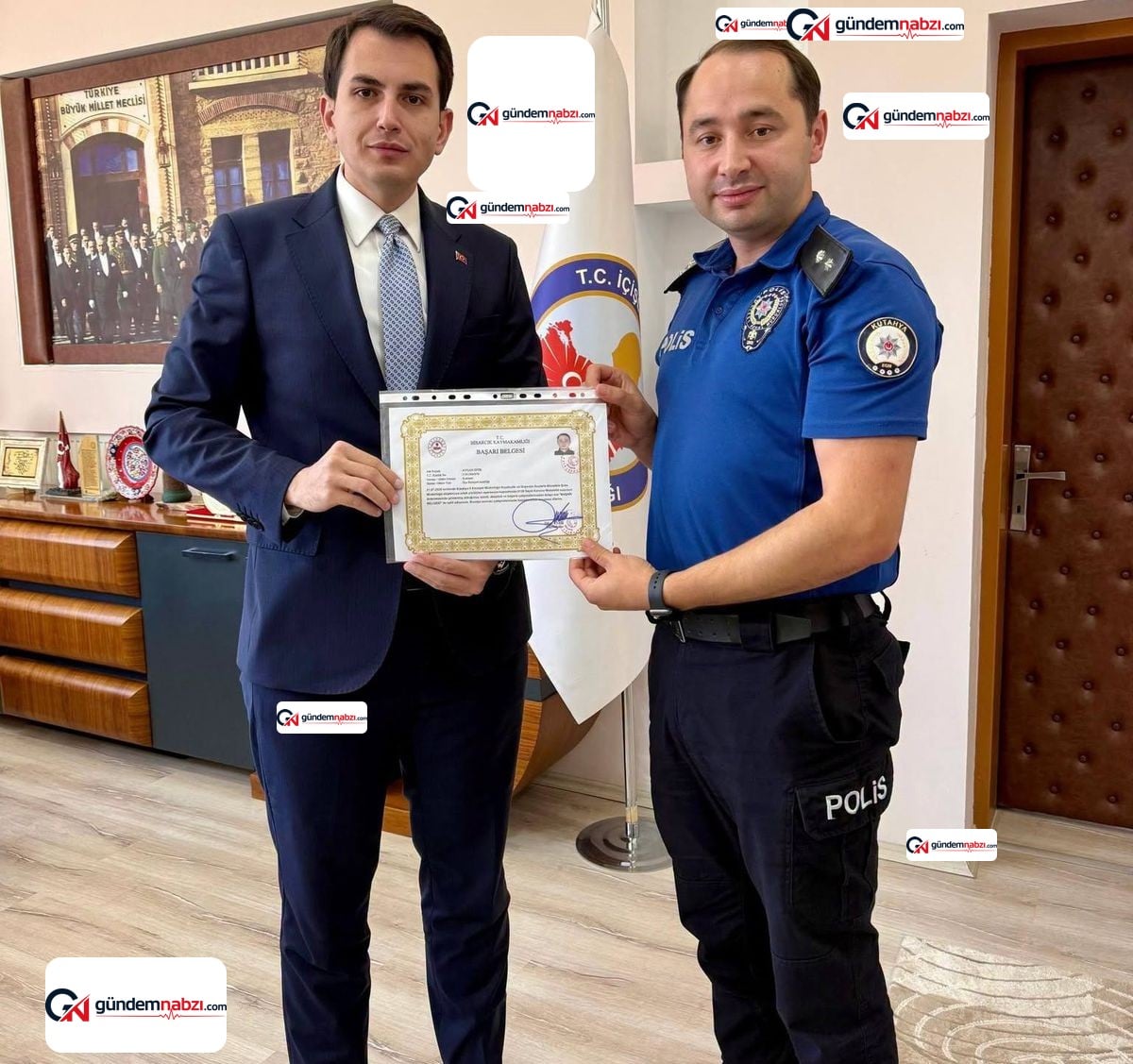 Kütahya'da emniyet personeline Başarı Belgesi verildi