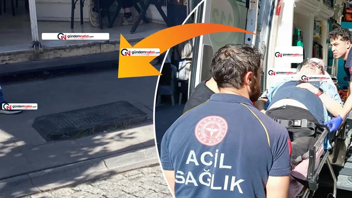 Eskişehir'de kaldırımda yürürken baca kapağına takılan kişi yaralandı