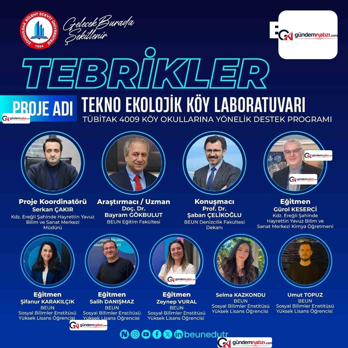 Zonguldak Bülent Ecevit üniversitesi projesine TÜBİTAK desteği