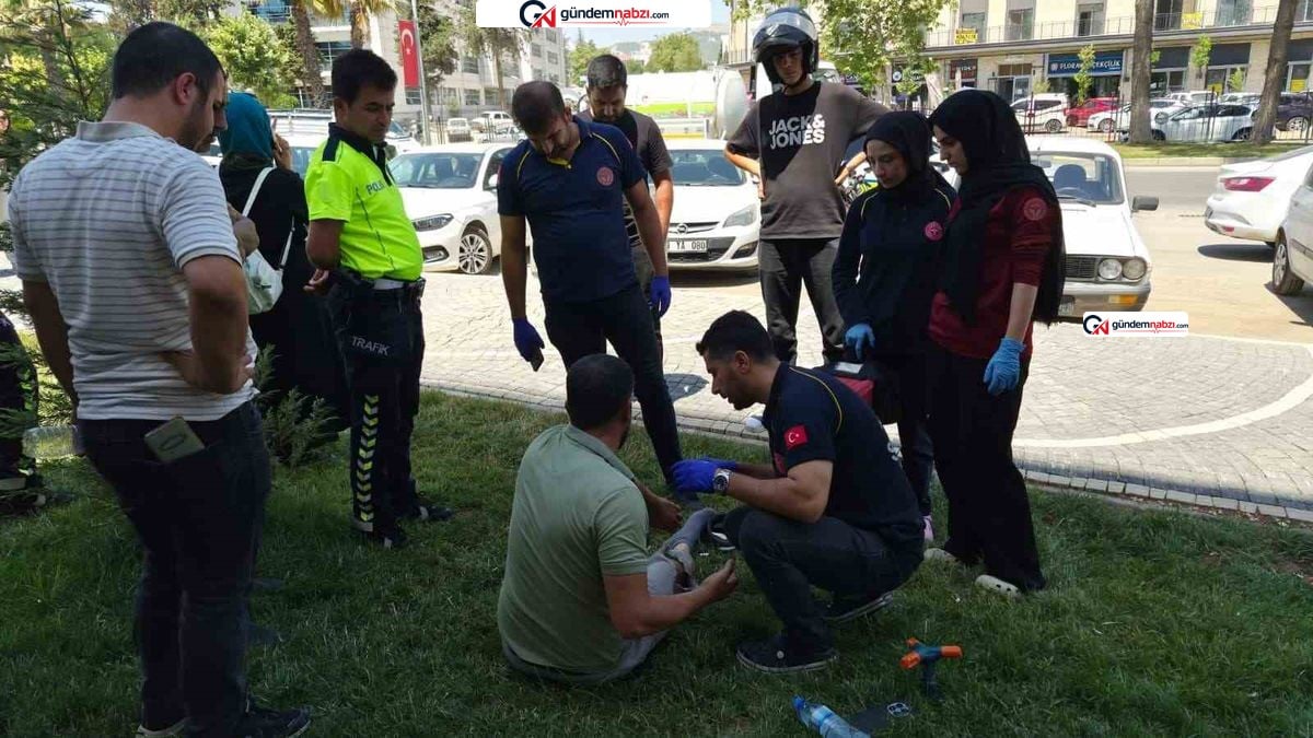 Adıyaman'da manevra yapan motosiklet devrildi: 1 yaralı