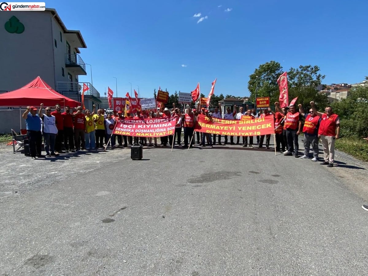 Kocaeli'de Lojistik üssünde grev: 100 işçi iş bıraktı