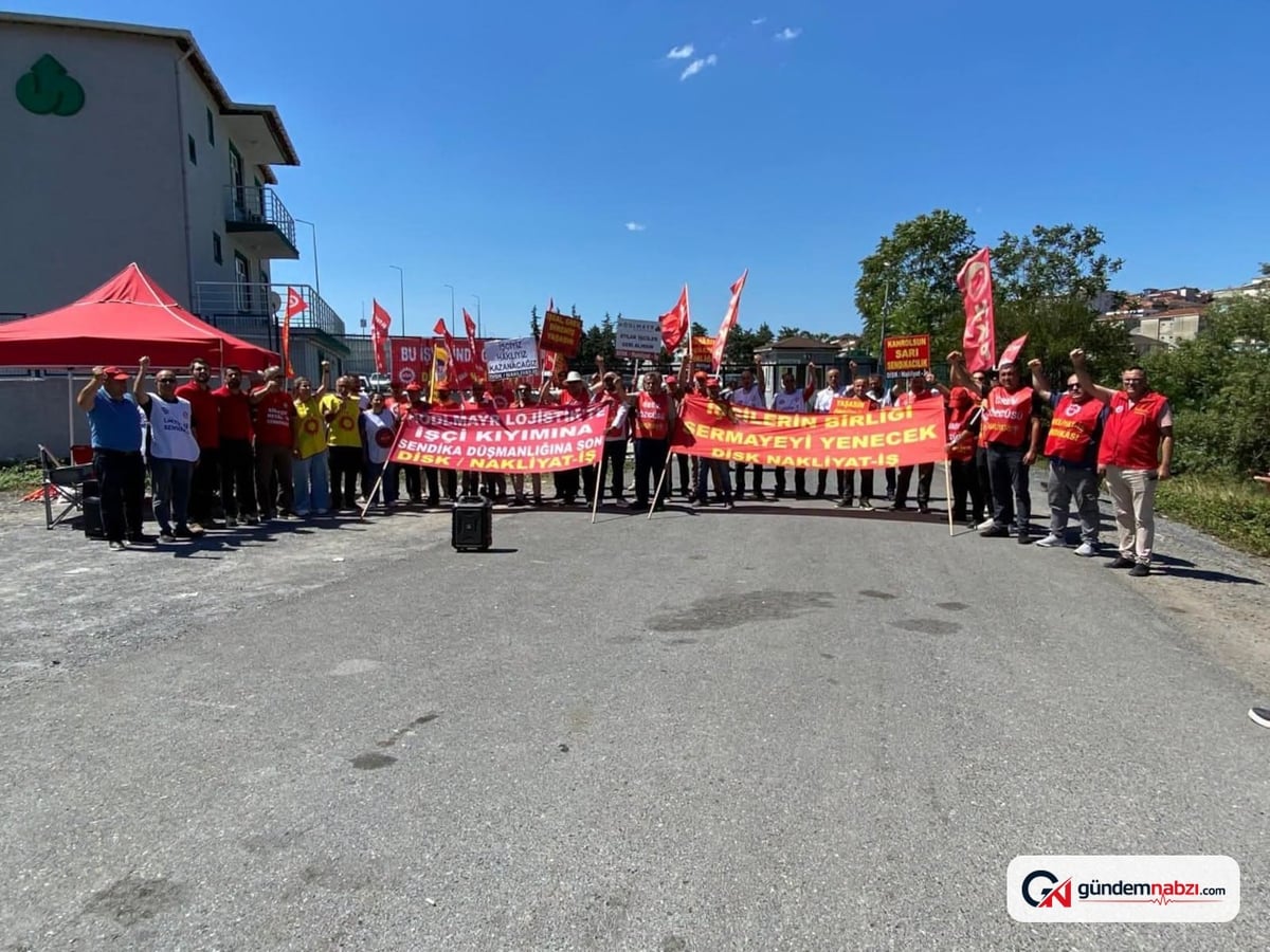 Kocaeli'de Lojistik üssünde grev: 100 işçi iş bıraktı